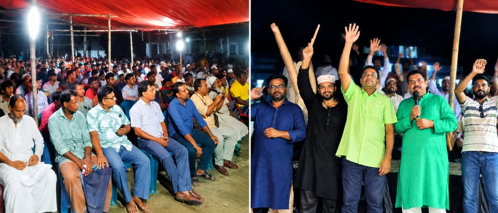 মাজবাড়ীতে চেয়ারম্যান প্রার্থী বাবু মোল্লার উঠান বৈঠক